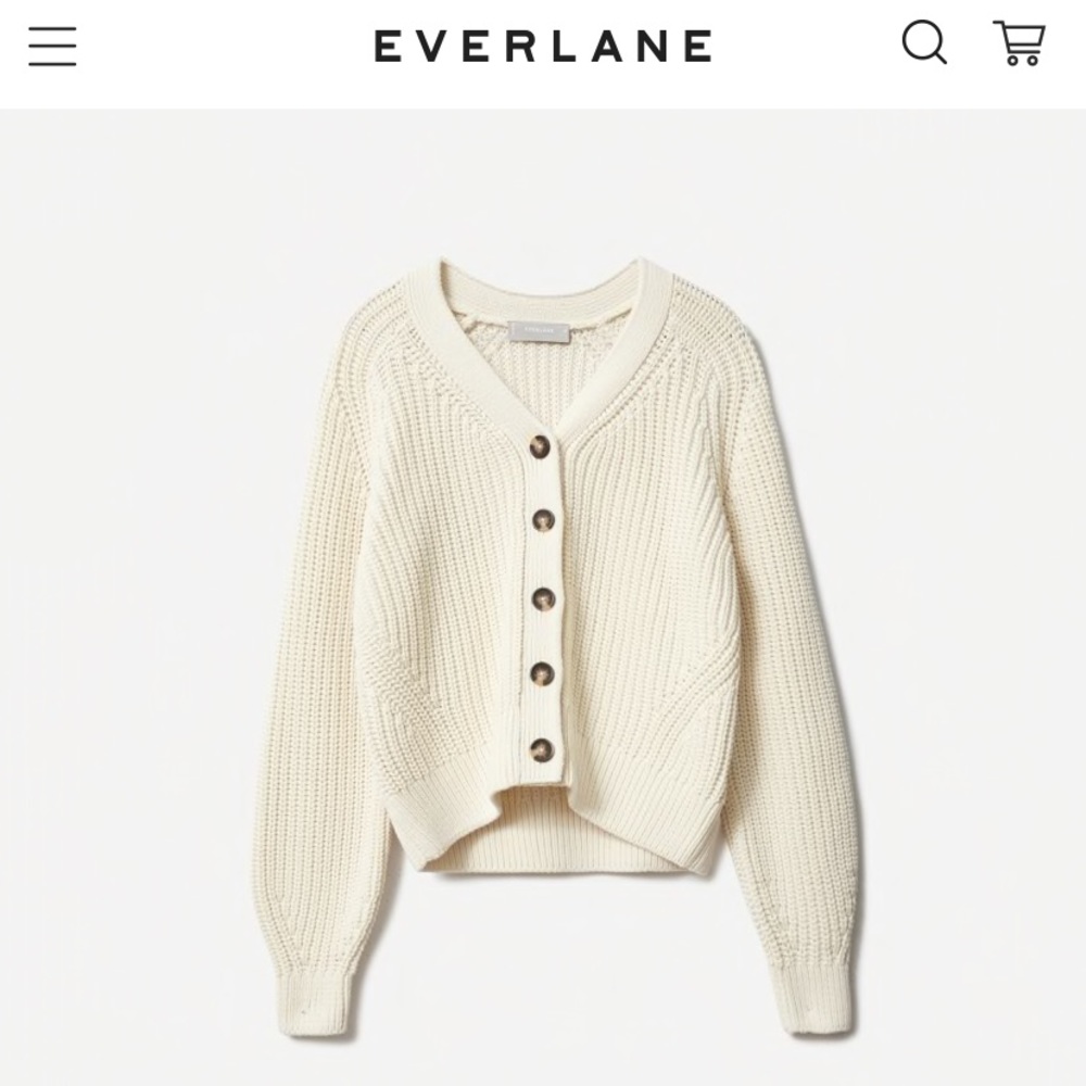 Everlane texture cotton cardigan